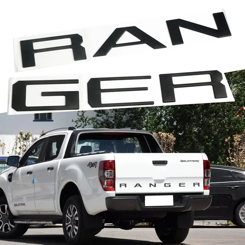 Putco RANGER tailgate letter sticker set – tailgate letter stickers – truck exterior accessories compatible with Ford Ranger (2023–2026)