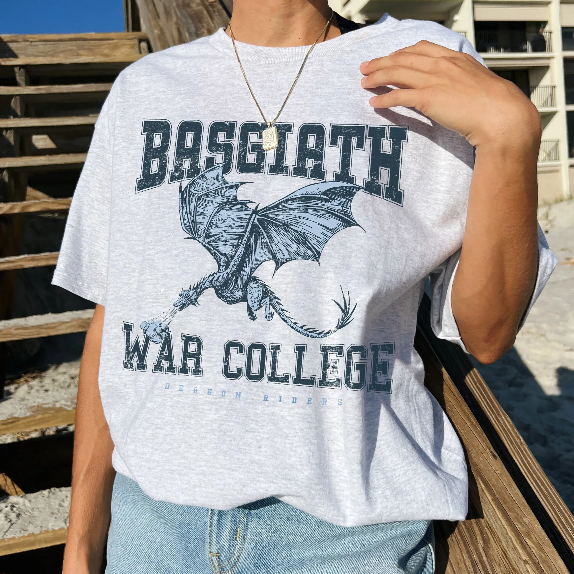Comfort Colors Basgiath War College Shirt, Fourth Wing Dragon Riders Graphic Tee, Vintage Athletic College Fantasy Shirt, Bookish Reader Gift