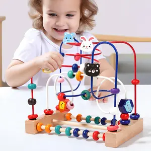 New Cupid Three-Line Animal Bead Maze Toy, Educational Preschool Fine Motor Skill Development, Learning Materials, Perfect Birthday Halloween Christmas Gift