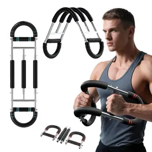 Adjustable Arm & Chest Trainer - Portable Spring Resistance Equipment for Men’s Shoulder Muscle Strength Training, Home Gym Fitness Gear