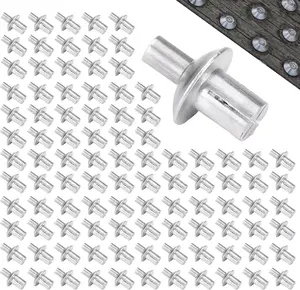 50pcs Aluminum Blind Rivet, Hammer Drive Rivets, Half Round Head Hammer Drive Blind Rivets, Aluminum Core Rivets, Knock Type Expansion Rivets for Home, Electronic, Precision