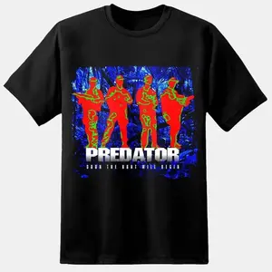 Predator Movie Thermal Men & Women T-Shirt, Predator Retro Vintage Style Unisex Shirt All Sizes Gift For Movie Lovers Tees