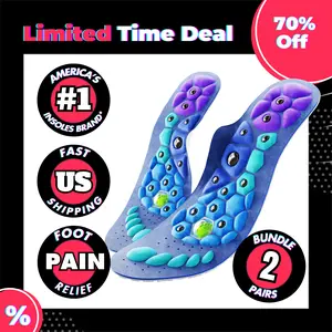 Akusoli 2 Pairs Reduces Foot pain & Standing Fatigue, 220+ lbs Plantar Fasciitis Arch Supporting insoles for Men & Women, Work Boot Insole, Shock Absorbing Insoles for Running, Arch Support Inserts To Help & Orthotic flat feet insole, reduce migraine