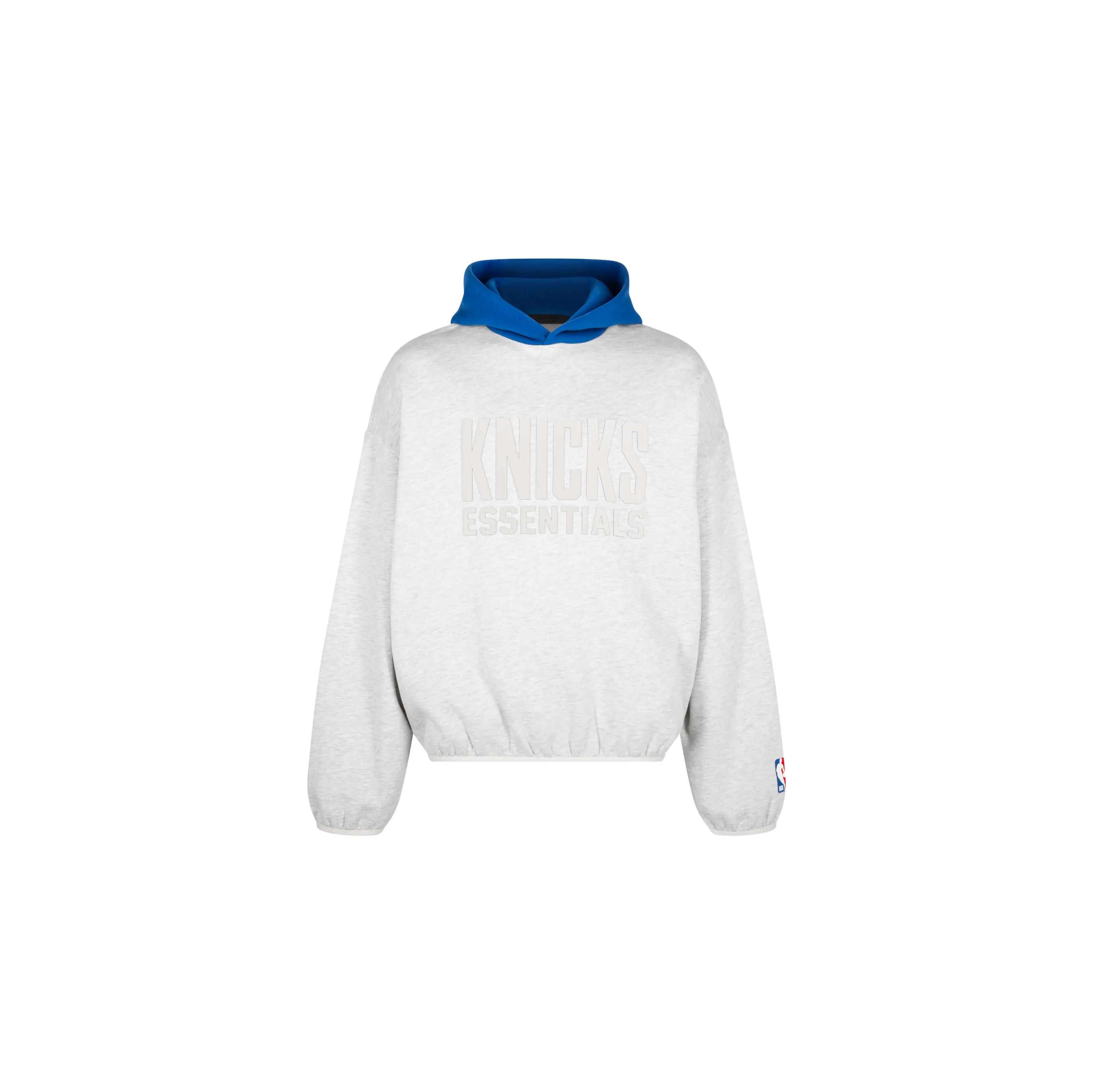 ESSENTIALS HOODIE "Knicks - LIGHT HEATHER / BLUE" 192AL246301F