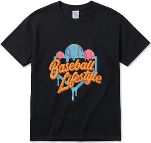 [MADE IN US] Baseball Ice Cream Drip Shirt Youth Respect The Drip Shirt, Baseball Lifestyle shirt, Colorful Baseball Graphic shirt, Sports Lover shirt for Game Day Outfit and Baseball Fans