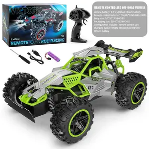 Remote Control Off-road Vehicle, 1 Box 2.4G Remote Control Off-road Performance Car, Cool Appearance Body with Large Tires, Suitable for Outdoor Grassland Sandstone Road Play, Remote Control Truck
