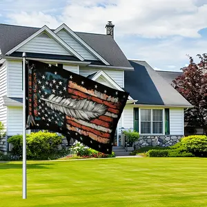1pc, Modern Art Flag, Local American Tribal Pattern, 100% Polyester, Design for Outdoor Events, Parades, Competitions And Home Decor