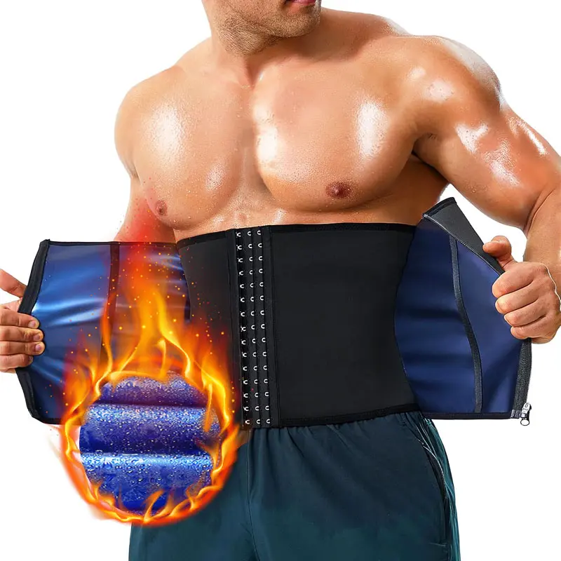 CATTIBOR Men AND Women Zipper Adjustable Waist Trainer Cincher,Men Causal Tummy Control Hook & Zipper Waist Cincher,Men Sauna Neoprene Workout Corset ,Men & Women GYM Fitness Shapewear Neoprene Sport Belt,Men Summer Wear for Daily Life