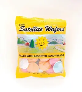 Satellite Wafers - Edible Candy Bead Filled Wafers with Assorted Colors, 57 Grams Snack Sweet Treat