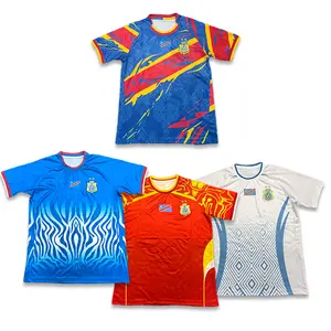 Fan version For men 2026 Football Jersey Match Football Jersey Training Football Jersey Special edition Football Jersey/Congo Blue White Red Home Away Soccer Jersey /Short Sleeve Breathable Quick-drying Breathable Stretchy Cheap Top