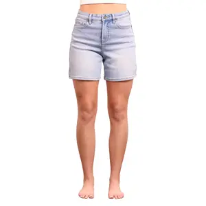 The Jovie by Ava Lane High-Rise Tummy Control Light Wash Denim Shorts