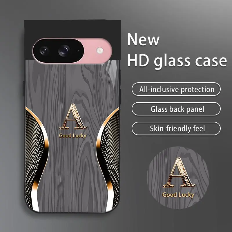 Brand New Premium Smartphone Case for Google Pixel 9 Pro - Drop-Proof, Fingerprint-Resistant, Sophisticated Minimalist Design, 26 English Letters Optional - Handheld Cellphone Protection for Your Device (YM99)