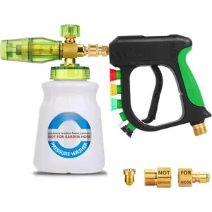 Washer  with  Cannon,4000 PSI  Wash Kit Snow  Lance Sprayer with 1/4" Quick Connector and 5 Nozzle Tips,1L Bottle DUS2702