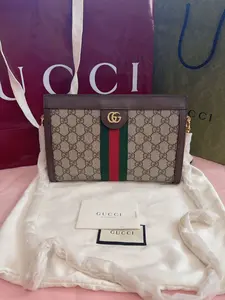 Pre-owned GUCCI canvas Mini Bags Ophidia Wallet on ChainWOC