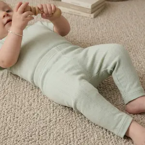 Organic Cotton Pointelle Baby Pants