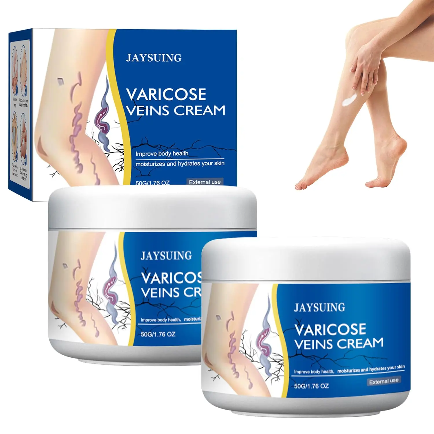 [Buy 1 Get 1 Free]Leg Relief Varicose Veins Cream for Pain Swelling ReductionMoisturizer-Soothing Body care for Vein Repair and SkinFor men and women with hormonal disorders, pregnancy,sedentary lifestyle