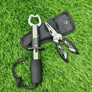 Stainless Steel Fishing Pliers and Fish Gripper Set, Multifunctional Fishing Tools, Fishing Tackle Kit, Fishing Gear Set, Fishing Accessories, Perfect for Outdoor Fishing, Durable and Reliable