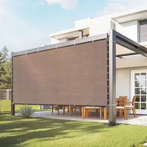 90% Sun Protection HDPE Shade Cloth (10x12 ft) with Stainless Grommets, 140 GSM Patio Decor Privacy Screen for Pergola, Outdoor Garden Backyard (Brown)