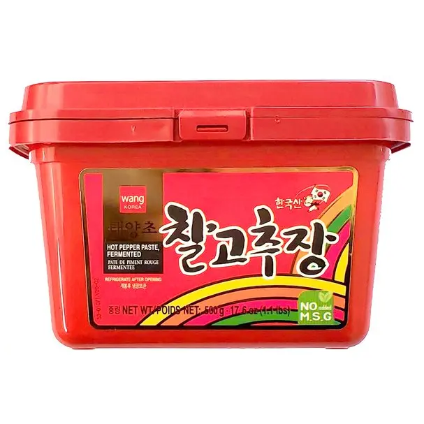 Wang Korean Onion-Garlic Infused Gochujang Chili Paste, 1.1lb Ambient Staple Seasoning, Versatile for Marinade & Meals