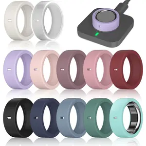 12 Pack Ring Cover Compatible For Oura Ring Gen 4/4 Ceramic,Oura Ring Gen 3 Horizon/Heritage, Support Charging with Cover on, Anti-Scratch Elastic Silicone Ring Protector for Men Women Working Out