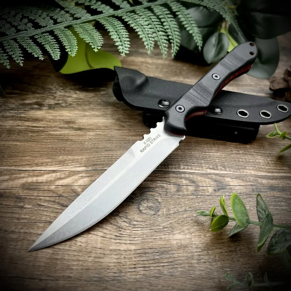 TOPS Fixed-Blade Knife with Sheath: High-Hardness D2 Blade, G10 Handle—Outdoor EDC Knife for Camping, Survival, Jungle Exploration, and Mountaineering Cutting Tool Fixed Blade Knives Camping Portable Knives
