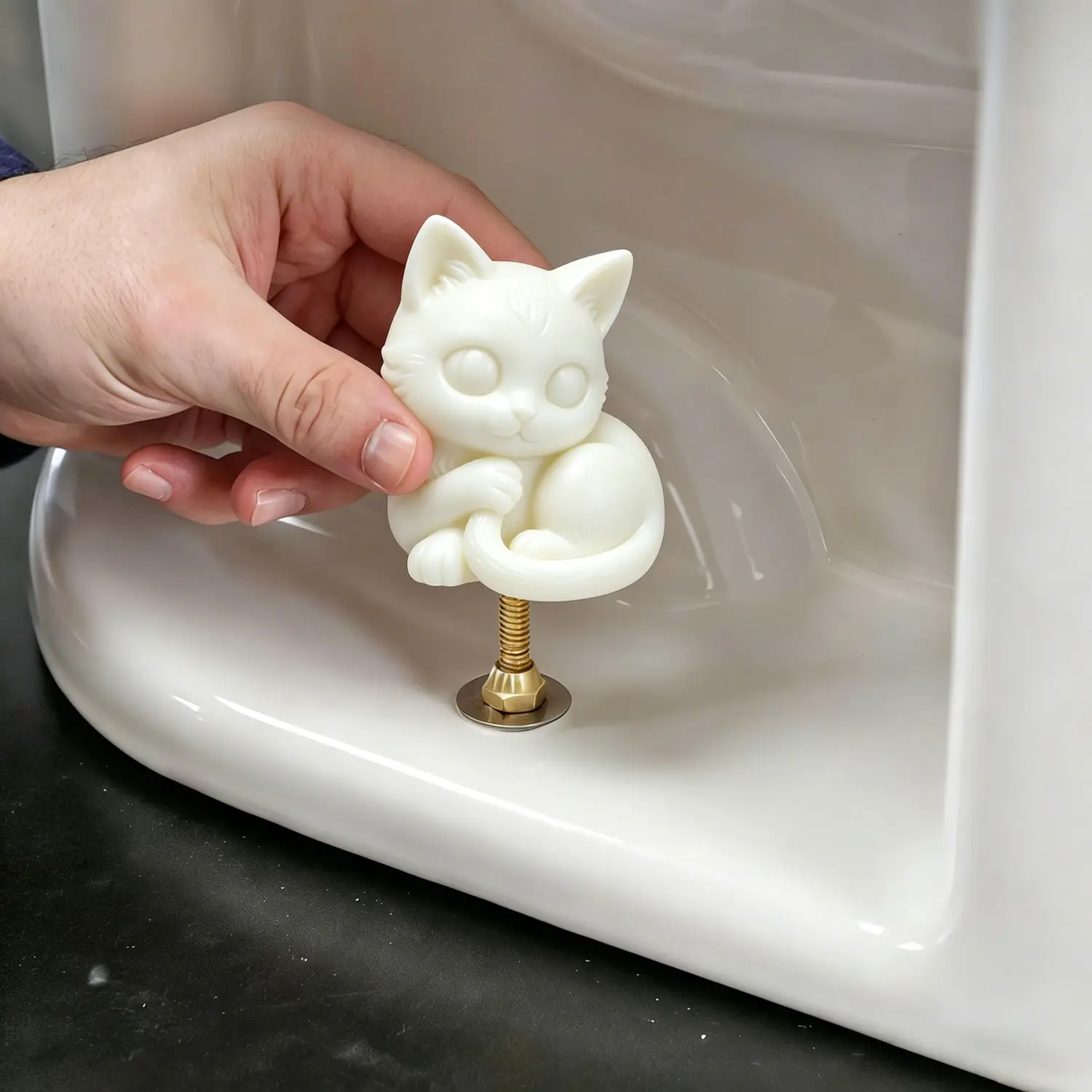 2Pcs Cute Animal Design Toilet Bolt Caps lovely Decorative Screw Covers for Bathroom Toilet Bottom, Home Bathroom Accessories