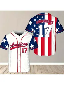 Men'S Baseball, Printed Button Sports Coat, Training, Games And Baseball Fans