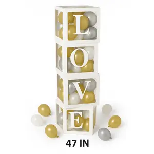 "Love" Wedding Balloon Box Kit with Latex Balloons