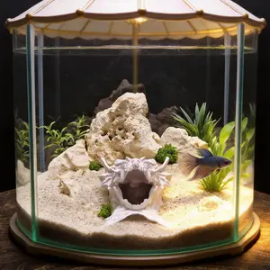 3D Realistic Skull Dragon Aquarium Decor, Dual Use Lizard Tank & Fish Tank, Deep Water & Shallow Water Zones, Perfect Gift