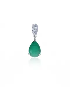 EMERALD TEARDROP CHARM