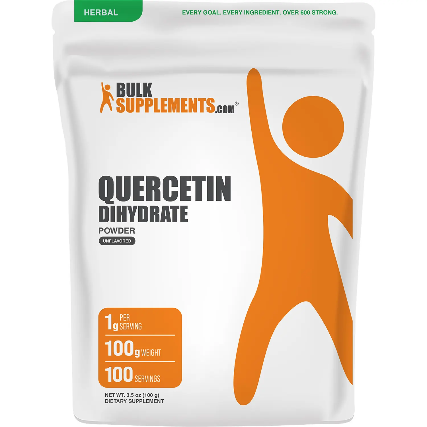 BulkSupplements - Quercetin Dihydrate Powder - Anti-Inflammatory - Immune - 100g - 1g per Serving