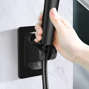 Wall Mounted Strong Adhesive Shower Head Holder, 1 Count Bathroom Shower Head Bracket, Shower Head Holder, Bathroom Accessories, Bathroom Gadgets, Bathroom Supplies