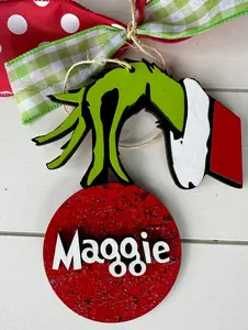 Personalized Green Man Ball Ornament, Festive Home Decoration