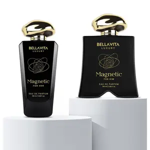 Magnetic Love Duo by Bellavita Luxury | Perfume Combo Gift Set | Power Couple Collection 2×100 ml | Long Lasting Perfumes for Men & Women | Magnetic Him & Magnetic Her | Vegan & Cruelty Free Eau De Parfum