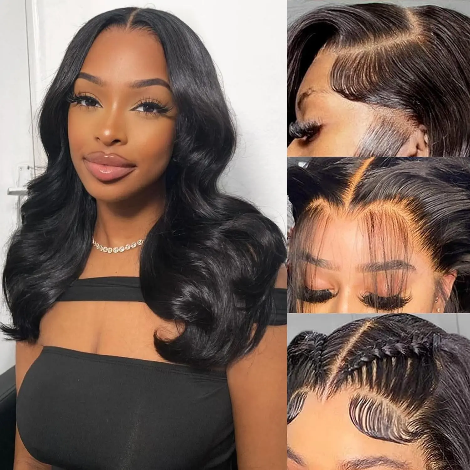【LIVE ONLY】Only $40 18inch 13x4 Lace Front Wigs Human Hair Body Wave/Straight Wig HD Lace Frontal Wigs Human Hair Wig for Women180% Density Pre Plucked Natural Black No Shedding
