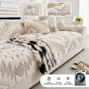 Modern Anti-Slip Sofa Cushion Cover, Soft Fabric, Easy Clean, Pet-Friendly, Suitable for Corner Sofas, Bedroom, Office, Living Room, Soft Sofa Protector