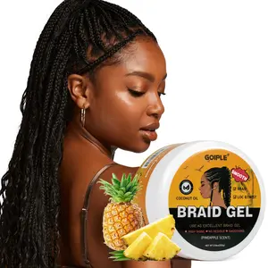 Braiding Gel for Twists, Locs, and Cornrows - 8.8OZ Strong Hold, Frizz Control, High Shine, No Flakes, Braid Gel Smoothing Castor Oil Keratin Organic