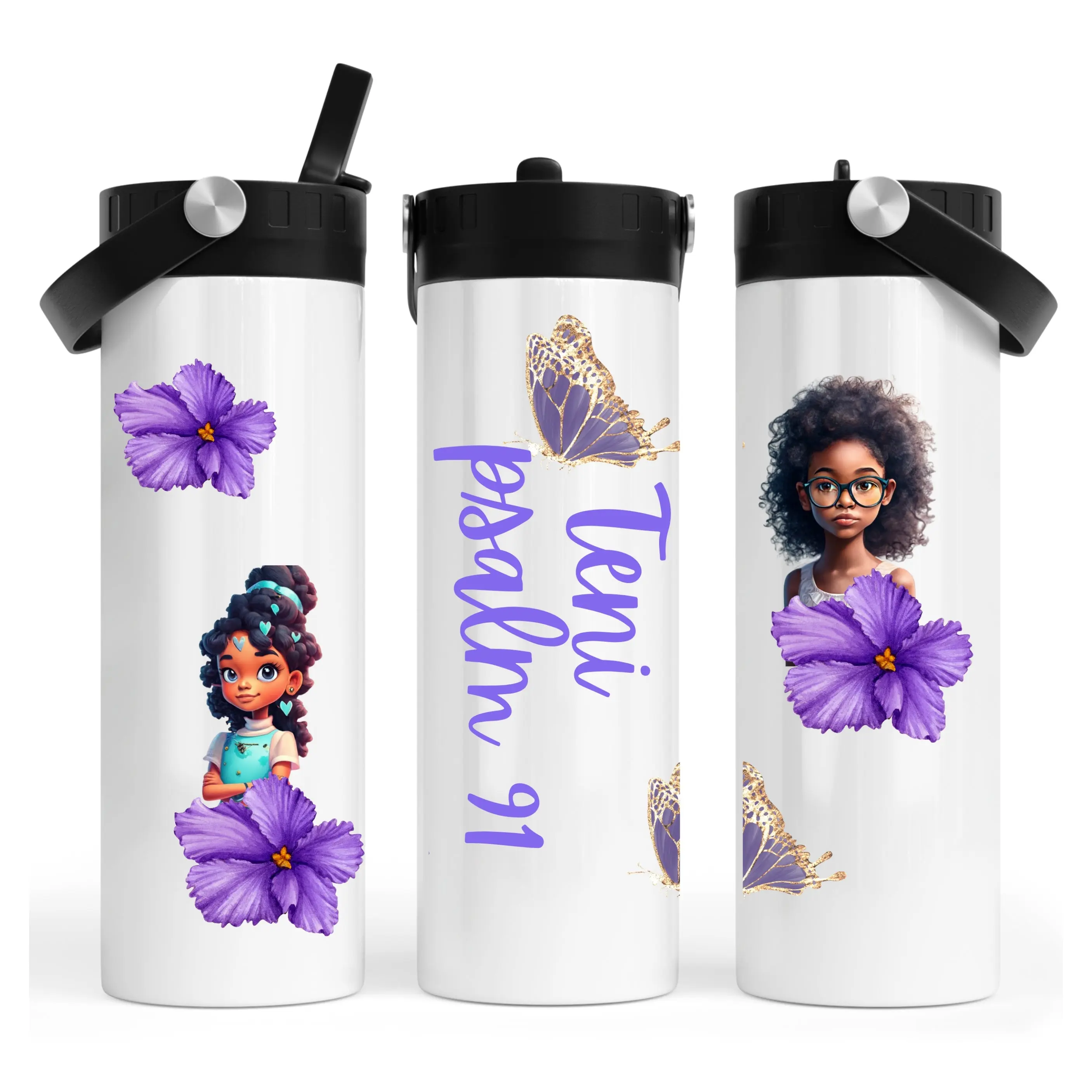 Personalized Water Bottle, Custom Water Bottle, Personalized Gifts for Her, Engraved Insulated Water Bottle & Straw Lid - Name Bottle (Copy)