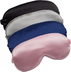 Sleep Masks 2 Pack Silky Eye Cover Soft Satin Blindfold Elastic Strap Night Eye Shade for Women Men