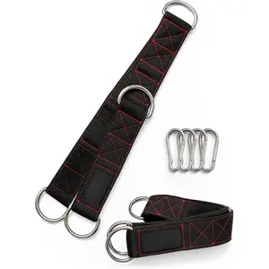 Attachment Extension Straps (Pair) - Heavy-Duty Adjustable Gym Attachments for  & Pulley Machines, Bars & Handles - 5 Lengths, Add  Grip Variations & Exercises