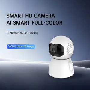 Smart Indoor WiFi Security Camera, Compatible with Alexa & Echo Show, Bluetooth-compatible Pairing, 2mp HD Night Vision, Motion Alerts, Cloud Storage, Home Security Camera