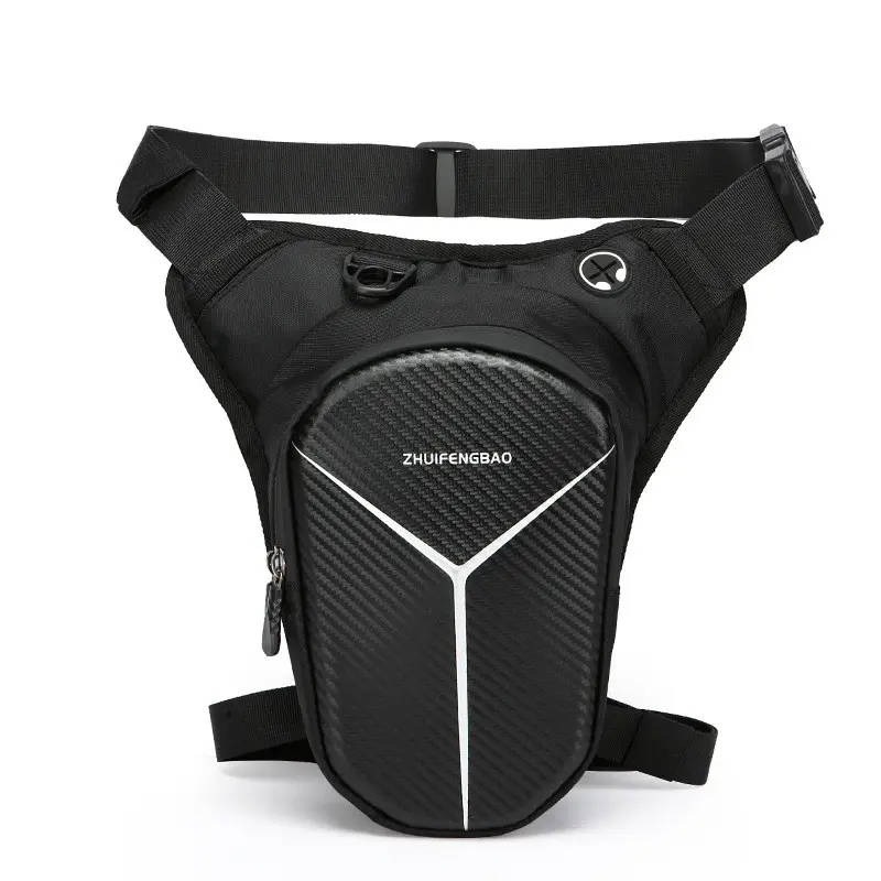 Leg Bag Motorcycle Gear, Reflective Bike Bag for Men and Women, Outdoor Sports Crossbody Bag, Sporty Style, All Seasons, Nylon Material, Waist Pack