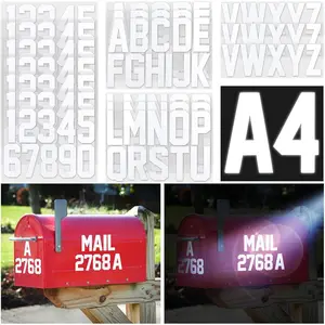148 count Reflective Mailbox Numbers and Letters Stickers ,2" X 7 Set Number 0-9 and 2" X 3 Set Alphabet Letter for Outside Indoor,Vinyl Self-Adhesive  Door House Address Stickers