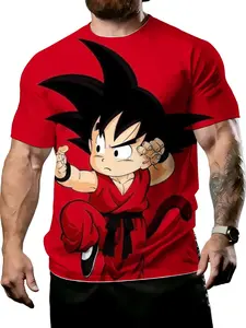 New stylish, oversized men's T-shirt with Print, a round neck and loose fit—a versatile, slimming short-sleeve top for spring and summer, perfect for everyday wear and workouts.
