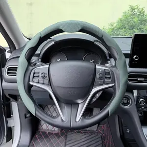 Napa Nappa Leather Steering Wheel Cover Quick Turn Non-Slip Breathable Ultra-Thin Universal Grip for All Seasons Car Accessories Special Gift