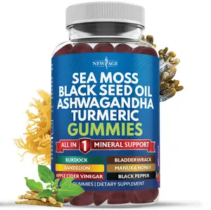 Sea Moss Gummies - Sea Moss, Black Seed, Ashwagandha, Turmeric, Manuka Honey, ACV, Dandelion, Black Pepper, Burdock, Bladderwrack, Vegan