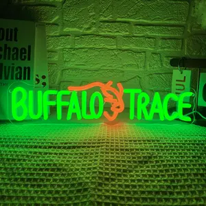 Buffalo Trace Neon Sign, USB Powered Neon Light, Neon Lamps, Led Signs, Neon Sign for Bedroom Home Business Club Pub, Wall Decor, Home Decor, Room Decor, Decorative Neon Light
