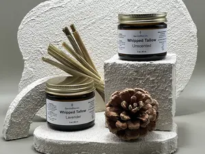 GENTLEBLENDZ Whipped Tallow 4oz, Moisturizer For Face and Body, Made With All Organic Ingredients, Grass Fed