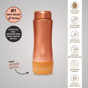 Copperwell Smooth Curve Copper Bottles: Exquisite Hand-Hammered Design with Timeless Elegance