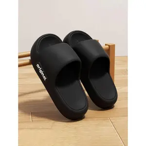 Busylion Women's Home Slippers Simple Non-Slip Slippers Simple Casual Style Sandals Indoor Bathroom Home Ladies Sandals Slippers Black Shoes